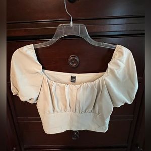 Shein puff sleeve crop top